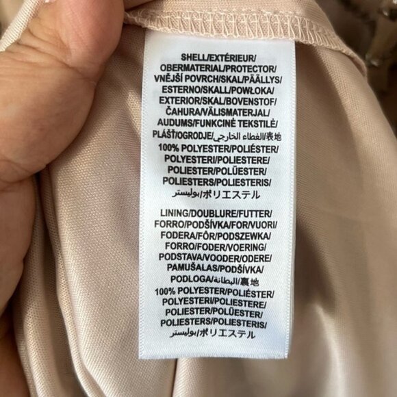 Adrianna Papell Women's Blouson Beaded Cocktail Dress - Taupe/Pink. Size: 0 (US) - Picture 8 of 16